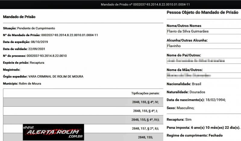 Rolim de Moura – Foragido da Justiça, acusado de crimes de roubo e furto é recapturado pela Radiopatrulha de Trânsito da PM